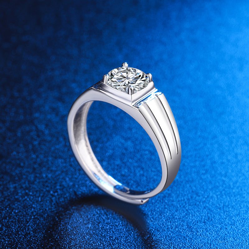 men mossanite ring