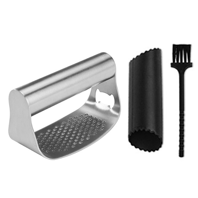 Effortlessly Crush Garlic and Peel Vegetables with this High-Quality 304 Stainless Steel Manual Press