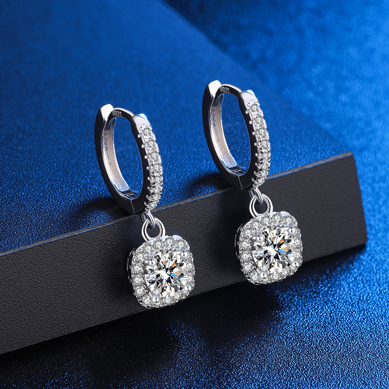 Princess square earrings