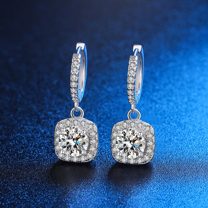 Princess square earrings